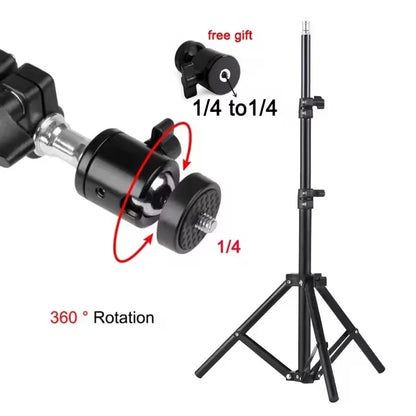 50Cm-160Cm Universal Portable Bracket for HY300 Mini Projector Tripod Stand Mount Max Load-Bearing 3.3 Pounds