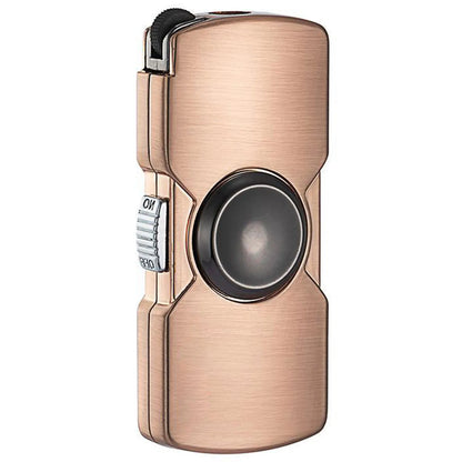 Mini Fidgets Spinners Lighter Grinding Wheel Windproof Finger Toy Jet-Flame Lighter for Stress Relief