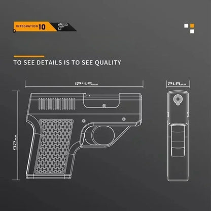 2026 New Clip Gun Type Butane Gas Lighter Three Capacity Cigarette Holder Windproof Jet Blue Flame Lighters Men'S Gifts (NO GAS)