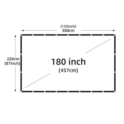 Projection Curtain 16: 9 Ratio Hight-Density 60-200 Inch Foldable Anti-Crease Portable Movie Projector Screen